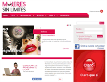 Tablet Screenshot of mujeresinlimites.com